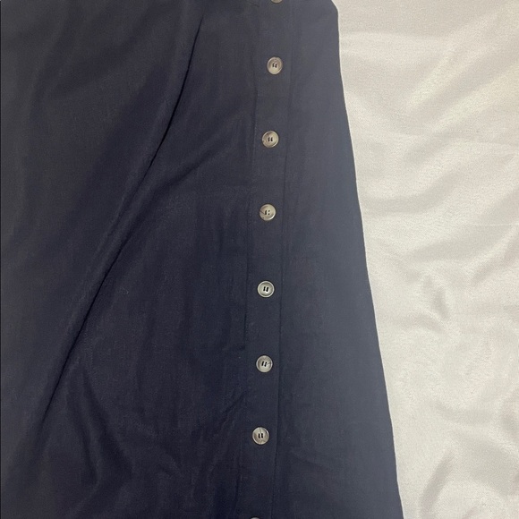 For Cynthia Linen Dark Blue Dress - Picture 5 of 7